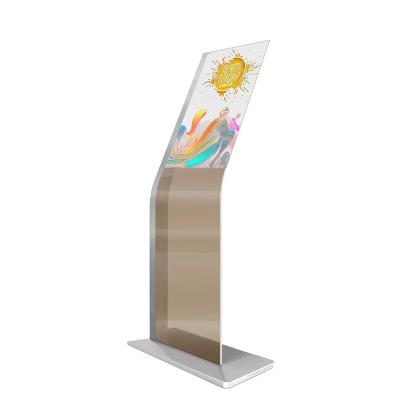 30 Inch Highly Transparent Oled Display Minimalist Structure Glass Body Touch Screen Transparent Oled Visitor Machine