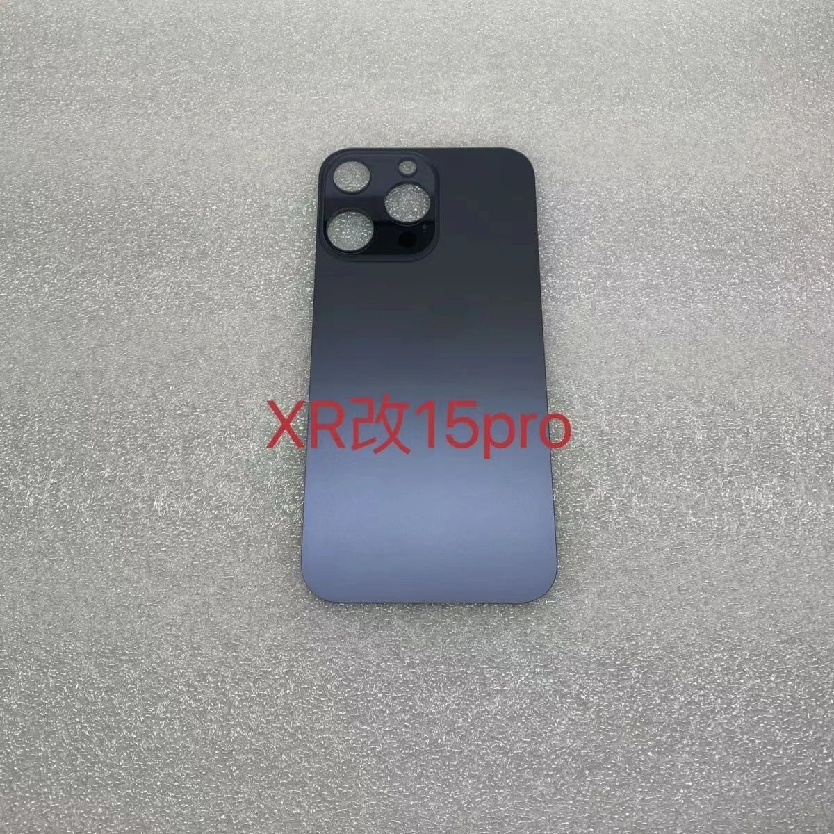 Diy for iPhone XR Retrofit 15 Pro back cover Glass Big Hole Camera Back Glass for XR to 15 Pro Replacement Part XR DIY 15Pro