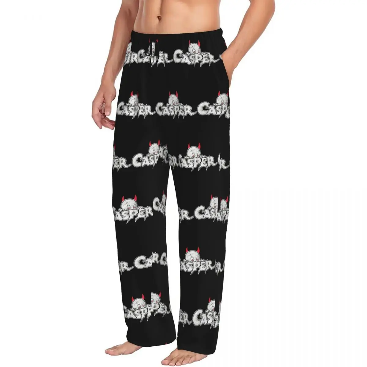 

Custom The Friendly Ghost Casper Men Pajama Pants Lounge Sleep Sleepwear Bottoms with Pockets
