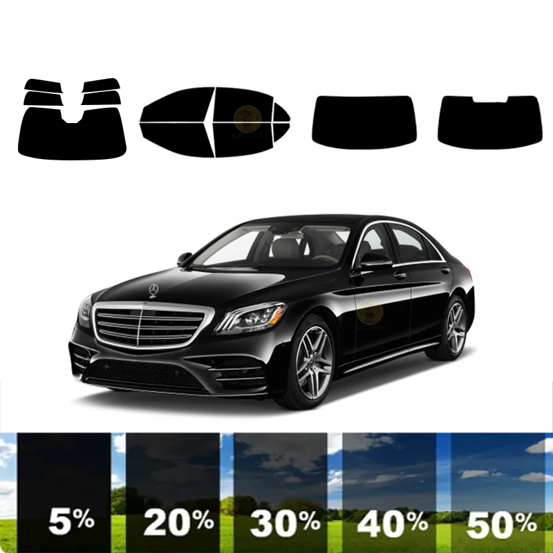 

precut Removable Window Tint Film For Car 100% UVR Heat Insulation Carbon ﻿For MERCEDES-BENZ S-CLASS 4 DR SEDAN 2014-2020
