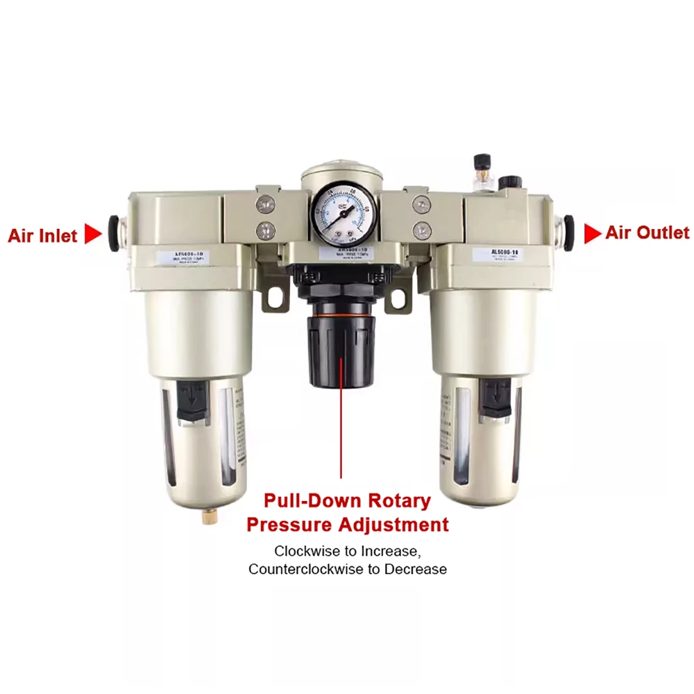 SMC Type Triple piece Air Source Treatment Air Filter Air Lubricator Air Regulator AC5000-10 AC5000-10D with Drain