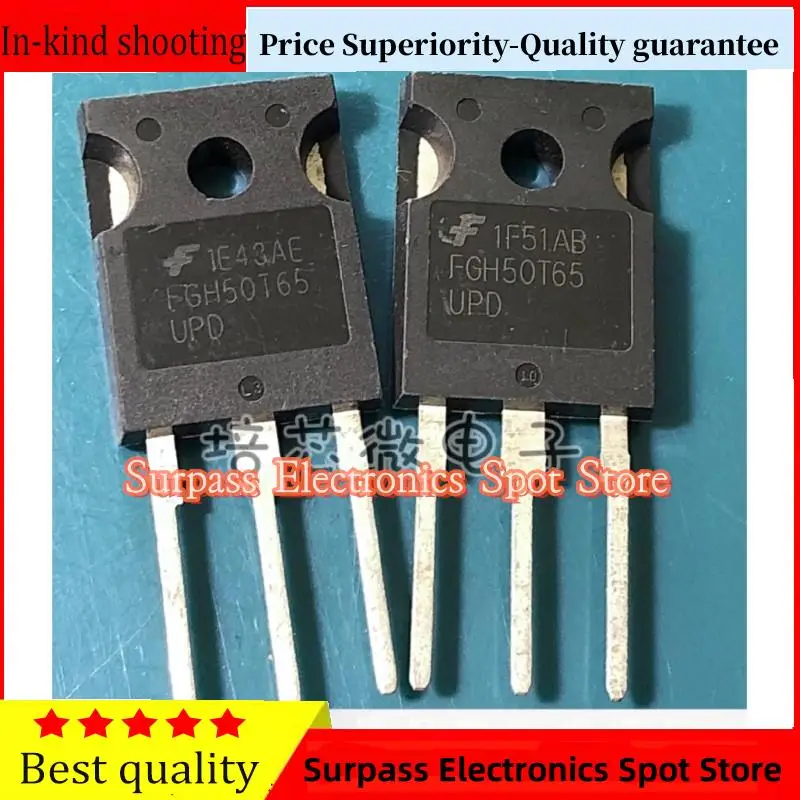 10PCS-100PCS  FGH50T65UPD  IGBT TO-247 50A 650V  Price Superiority-Quality guarantee