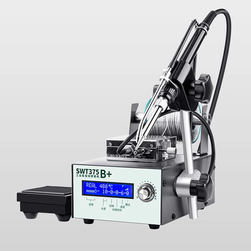 SWT375A+ Semi-automatic Foot-operated Solder Machine 75w Soldering Station Electric Welding Iron LED Digital Soldering Iron