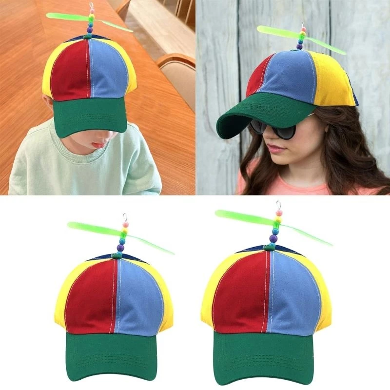 Y4QA Party Propeller Hat Funny Helicopter Baseball Hat Theme Party Hat Photo Headwear