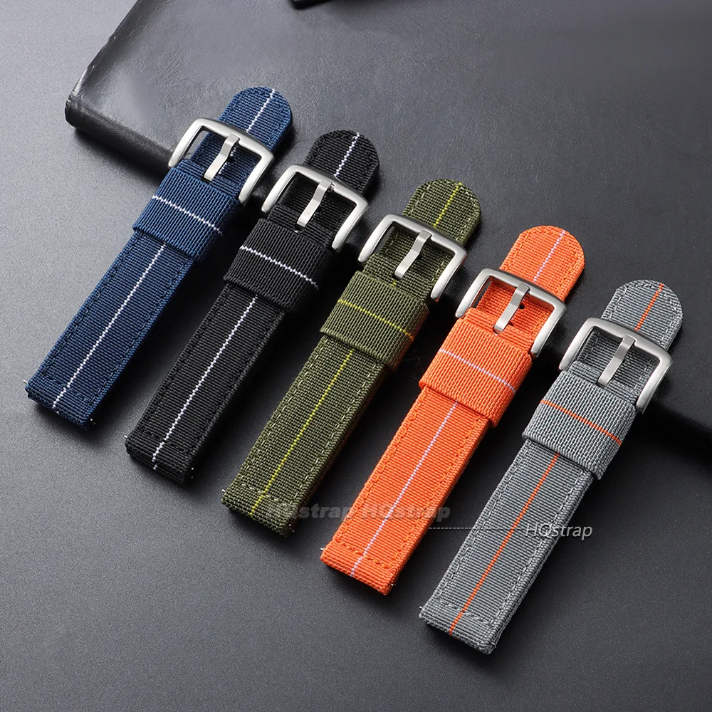 新しい伸縮性のあるナイロン製腕時計ストラップ 20mm 22 - Suede Strap Watch のレビューと価格