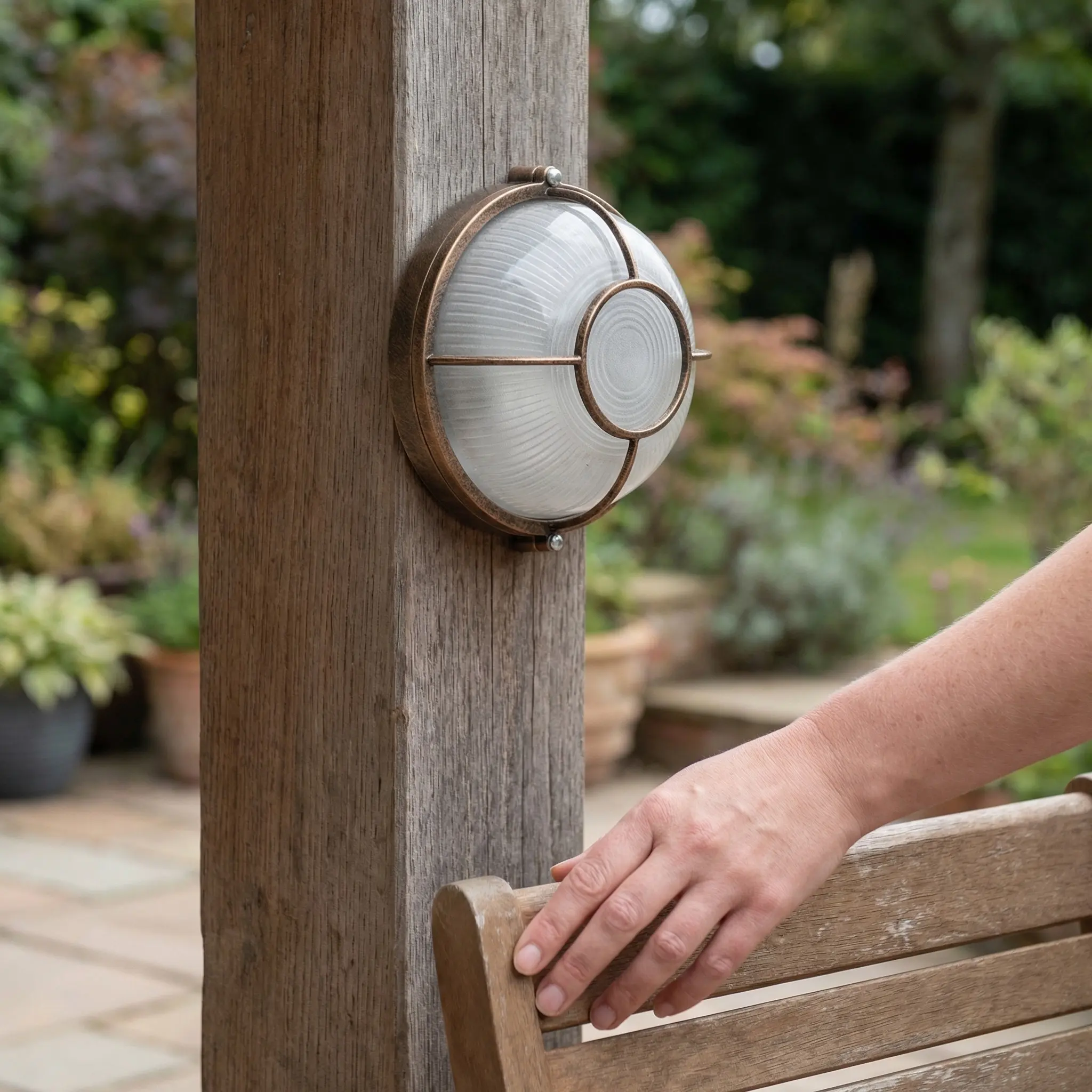 LED Bulkhead Light Outdoor Wall Lantern Flush Mount Ceiling Light for Backyard Patio Post Sauna Exterior Marine Residential