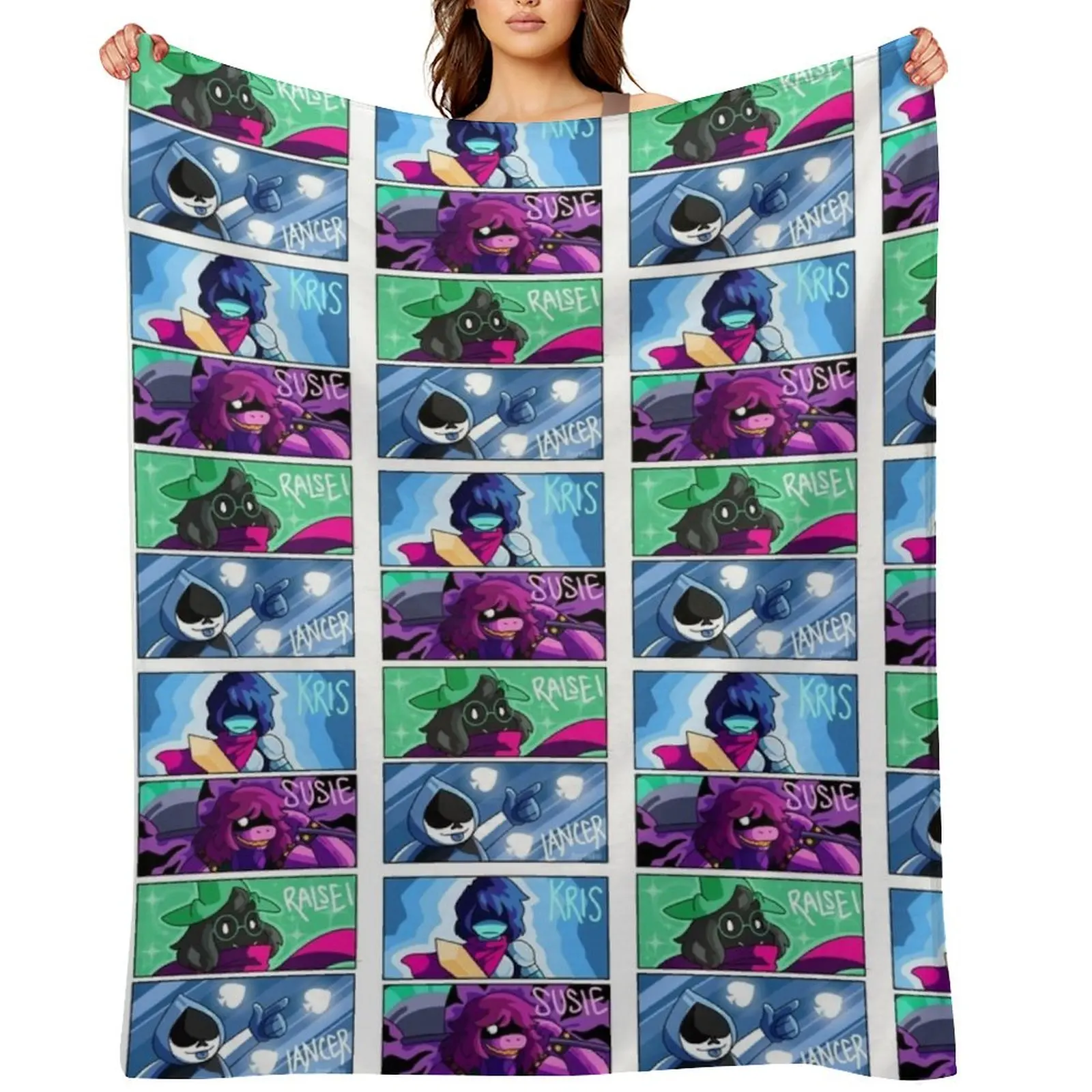 

Deltarune Comic Strip Throw Blanket Weighted anime Comforter Softest Blankets