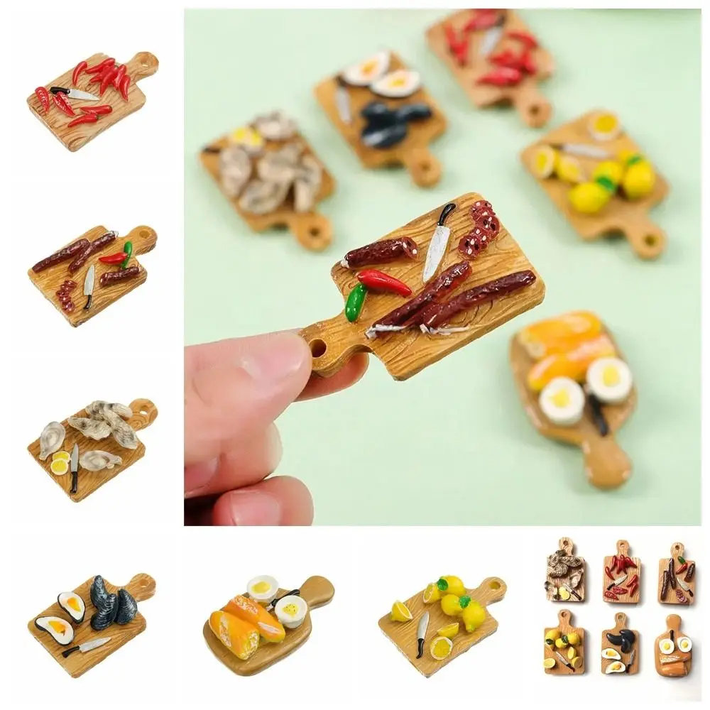 Cutting Board Simulation Cutting Board Chic Design Mini Kitchen Refrigerator Magnet 3D Cute Resin Food Toys Refrigerator