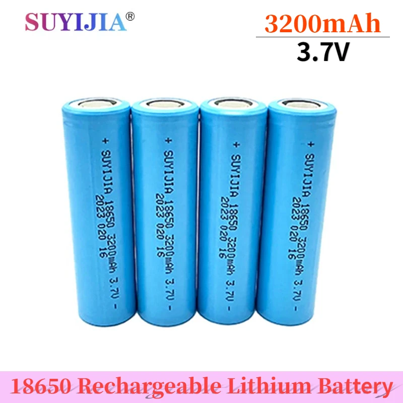 

18650 Rechargeable Lithium Battery 3.7V 3200mAh Suitable for Flashlight Power Tools Walkie Talkies LED Lights Actual Capacity