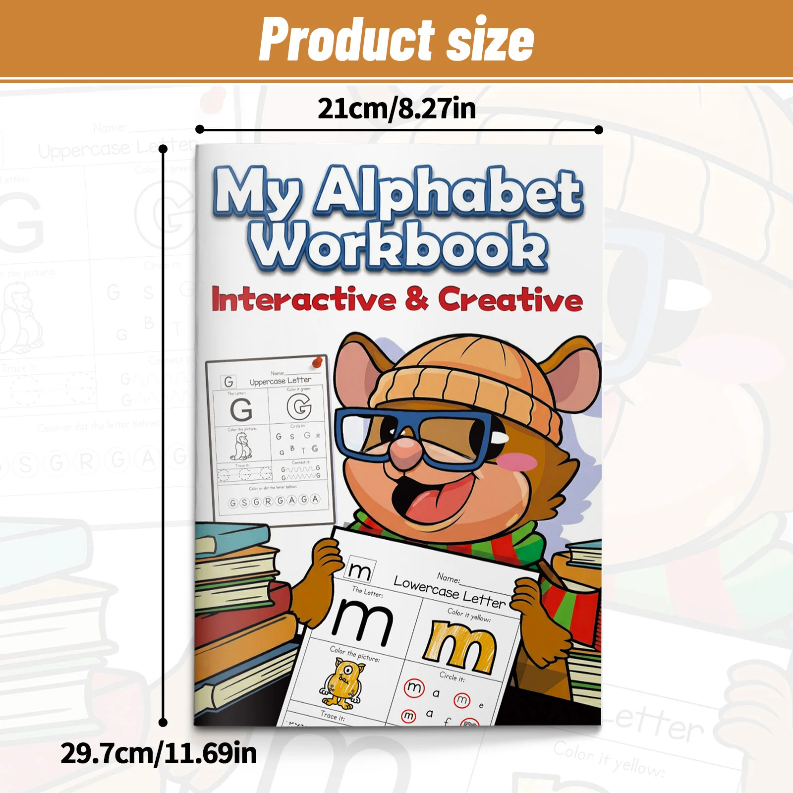 My Alphabet Workbook for Kids Fun Educational ABC Activity Book to Learn Uppercase and Lowercase Letters Trace Color Match and
