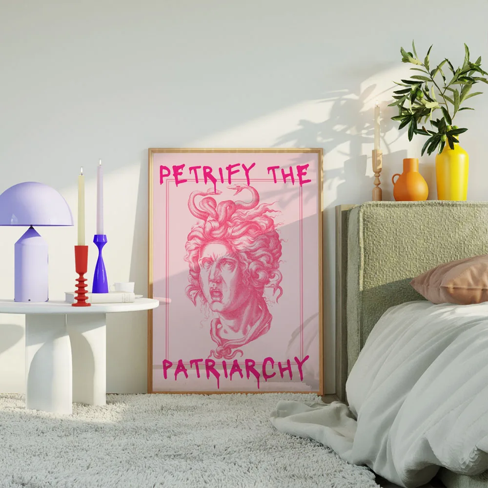 Art Poster Canvas Prints Fashion Minimalist Modern Bedroom Wall Painting Decor Abstract Feminist Color Letter
