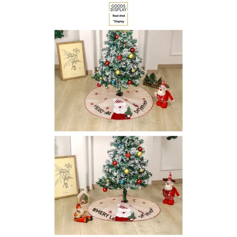 

^Прибытие, юбка для рождественской елки, 100 см, Рождественская снежинка, Санта-Клаус, Лось Ноэль, юбка в виде елки, Рождественский декор, с Новым годом