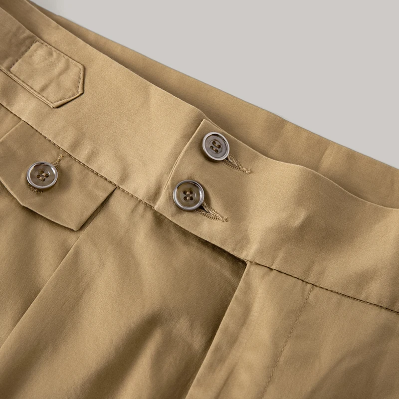 Naples High-waisted Saging Business Social Suit Pants Men Wedding Groom Dress Pants Slim Casual Straight Cropped Pants