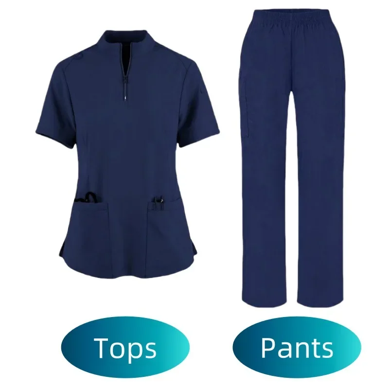 Verpleegster Werk Uniform Schoonheid Ziekenhuis Huisdier Tandheelkundige Chirurgie Kamer Hand Wassen Kleding Set Enfermería Scrubs Medische Uniformen Vrouwen