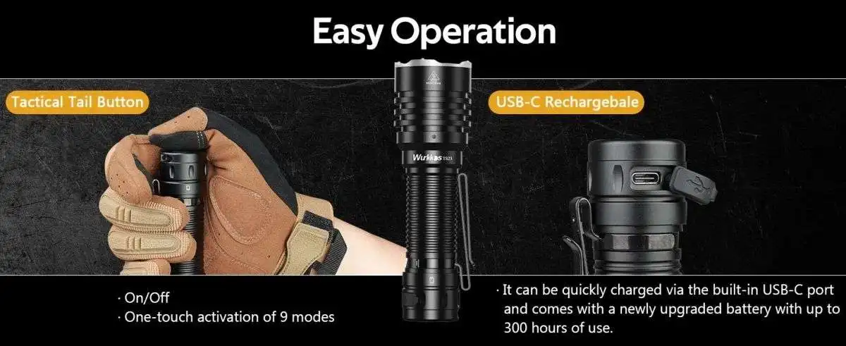 Wurkkos TS23 5000 Lumens Tactical Flashlight