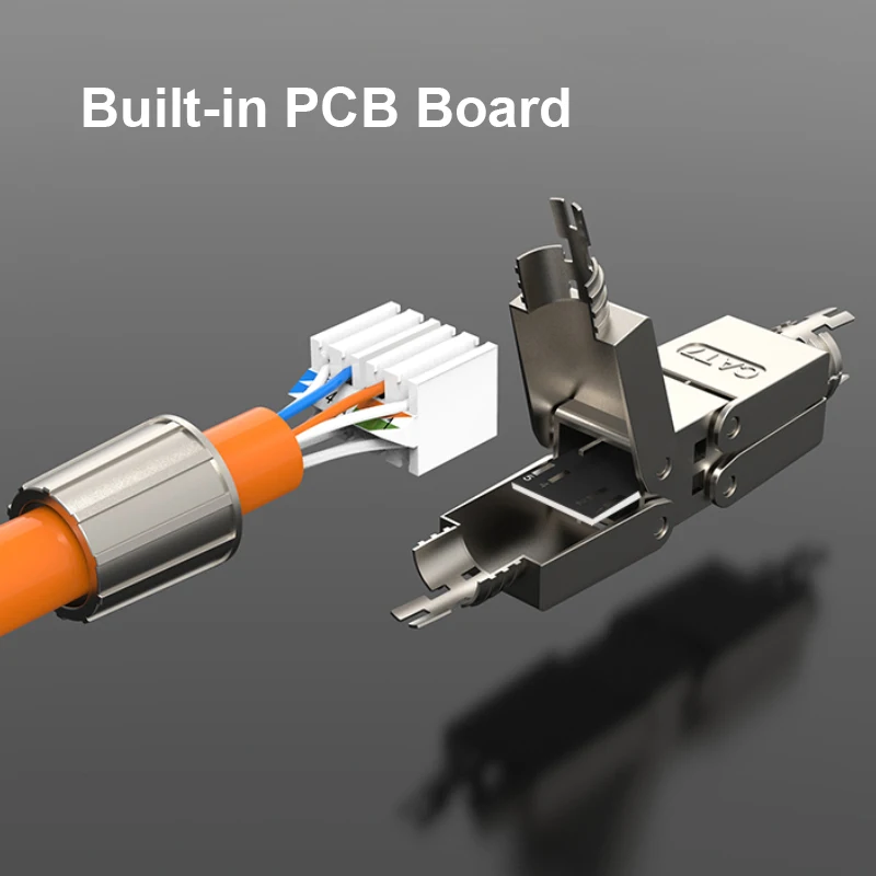 ONTi-Cable Extender Junction Adapter, RJ45 Lan Cable Extension Connector, Full Shielded Toolless Connection Box