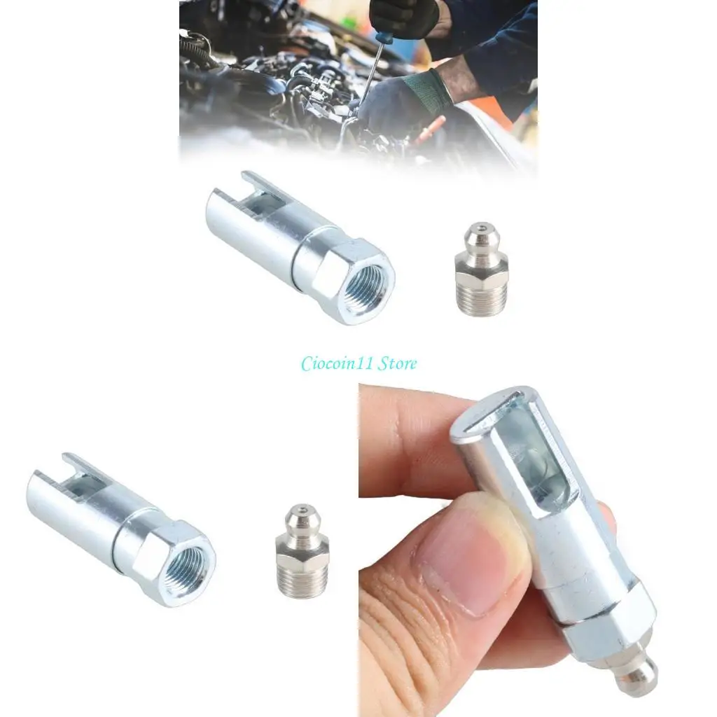 

Y1UB Grease Coupler Grease Guns Adapter Grease Fitting Nozzle with 1/8in NPT Thread