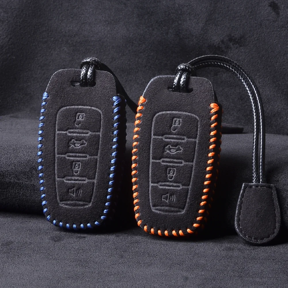 Leather Car Remote Key Case Cover Shell For Great Wall Haval Hover H1 H4 H6 H7 H9 F5 F7 H2S GMW Coupe Protected Keyless Fob