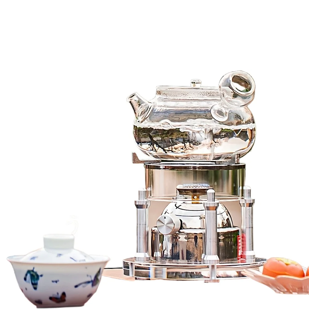 For Windproof Inflatable Stove To Boil Tea, Outdoor Portable Outdoor High-end Travel Tea Set, Easy To Boil Water