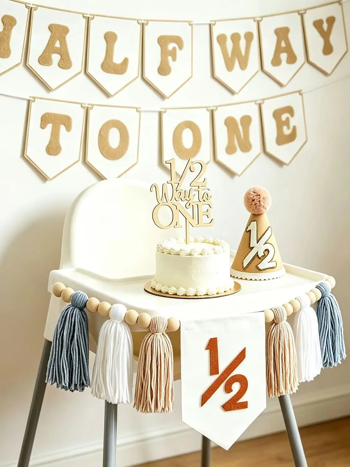 6-Month Birthday Party Decorations Set, 4 Pieces description 14