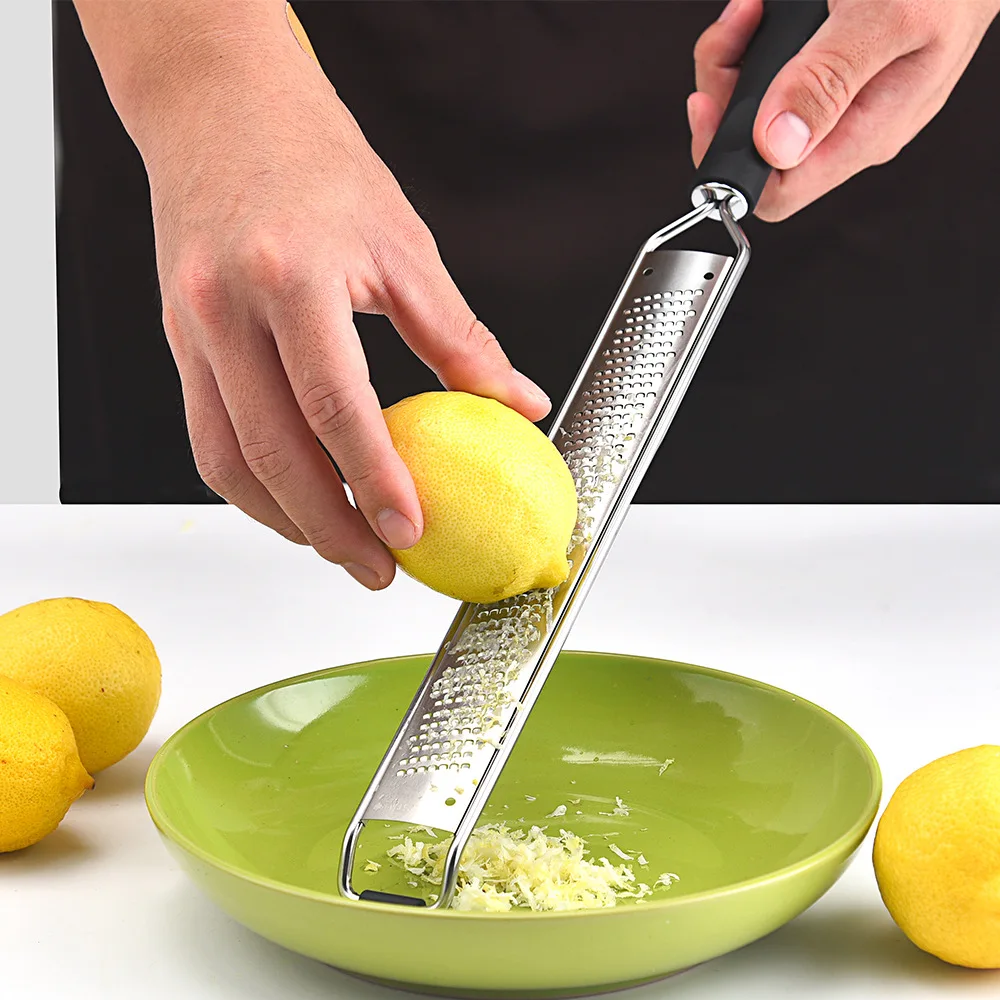 Professional Zesting Tool Premium Kitchen Multi-purpose Citrus Heavy Duty Stainless Steel Blade Lemon Zester Cheese Grater