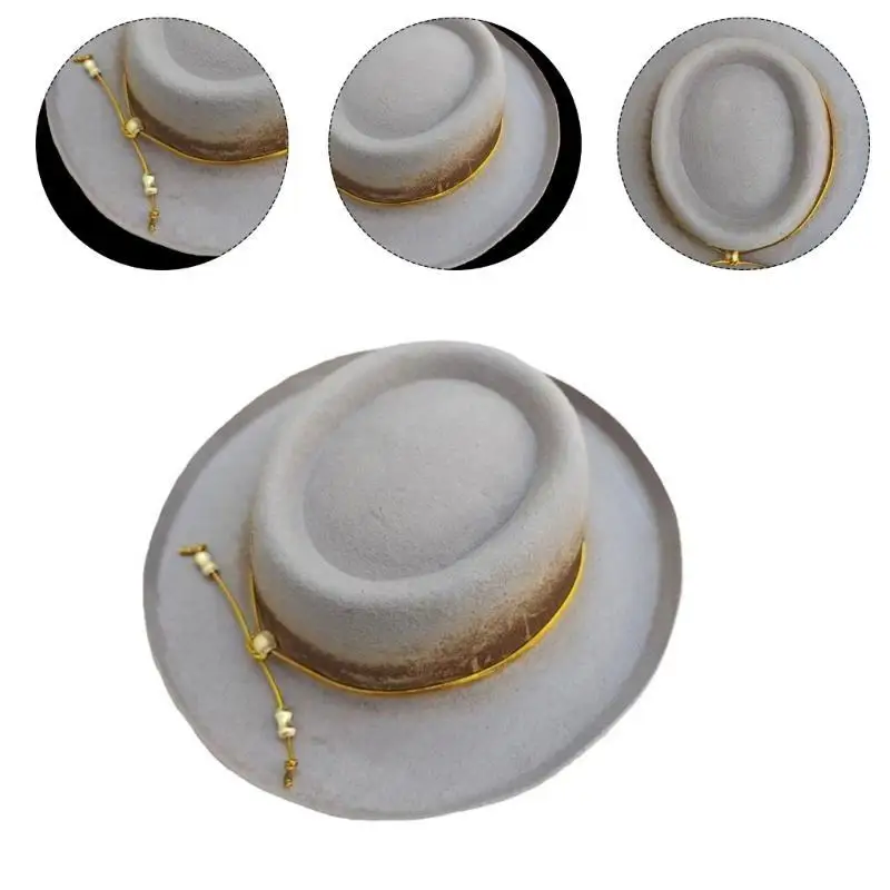 

652F Шляпа Трилби во французском стиле для мужчин, уличная карнавальная шляпа-дерби для выпускного вечера