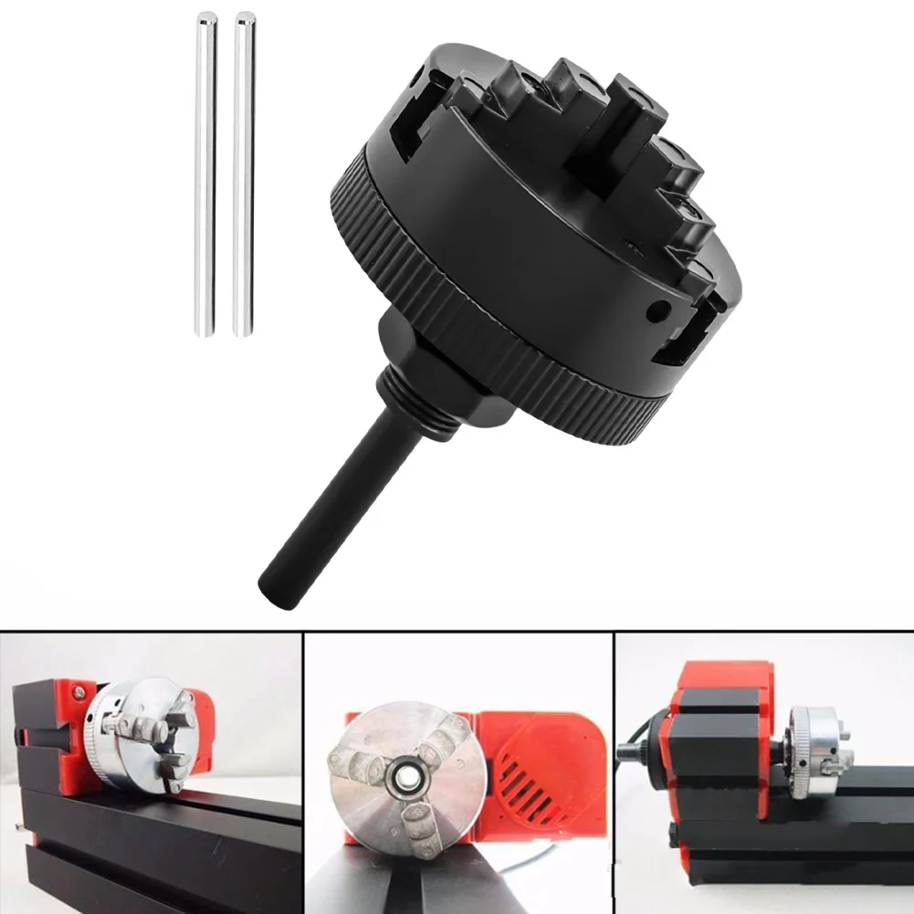 

Z011 Lathe Chuck Set, 1.96-inch Zinc Alloy Three-Jaw Lathe Chuck, Suitable For Woodworking Lathe Chuck Tool Connection