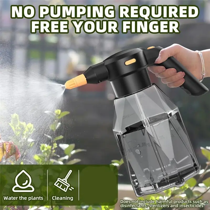AEE8-0.5 Gallon Electric-Spray, Extended Nozzle 2L Automatic Watering Can Rechargeable Battery Powered-Sprayer For Garden