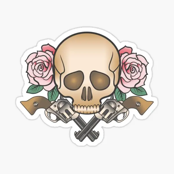 Guns N Roses Rock Band Bone Skull Sticker Accessories Van Bike Window Laptop Car Bicycle Glass Camper Off-road Truck Moto Decal