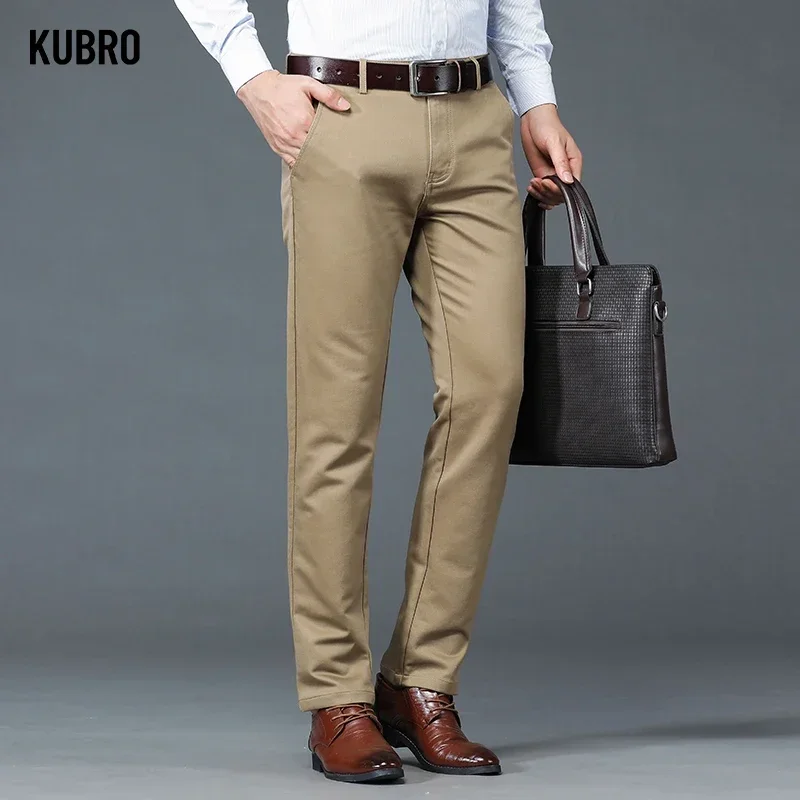 KUBRO Hohe Qualität Smart Anzug Hosen männer Klassische Schwarz Multicolor Herbst Winter Beiläufige Gerade Hosen Business Casual Hosen