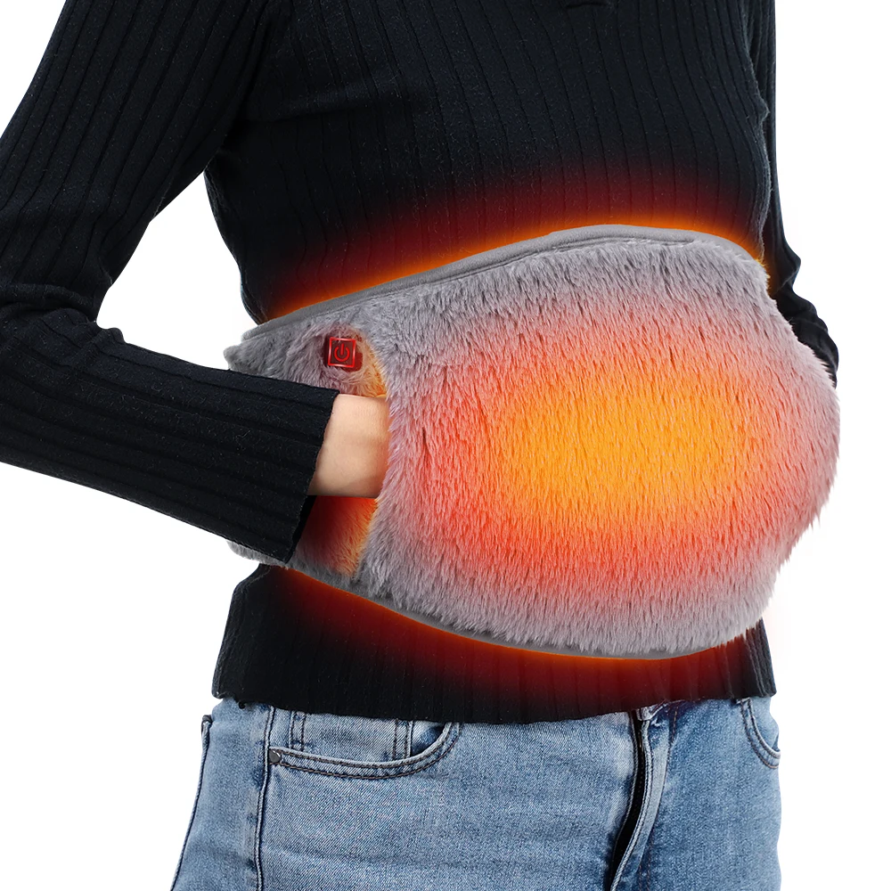 Almohadilla calefactora eléctrica de grafeno de 3 niveles, cinturón uterino a prueba de frío, almohadilla calentadora de cintura y mano a prueba de frío, calentador Abdominal con recarga USB