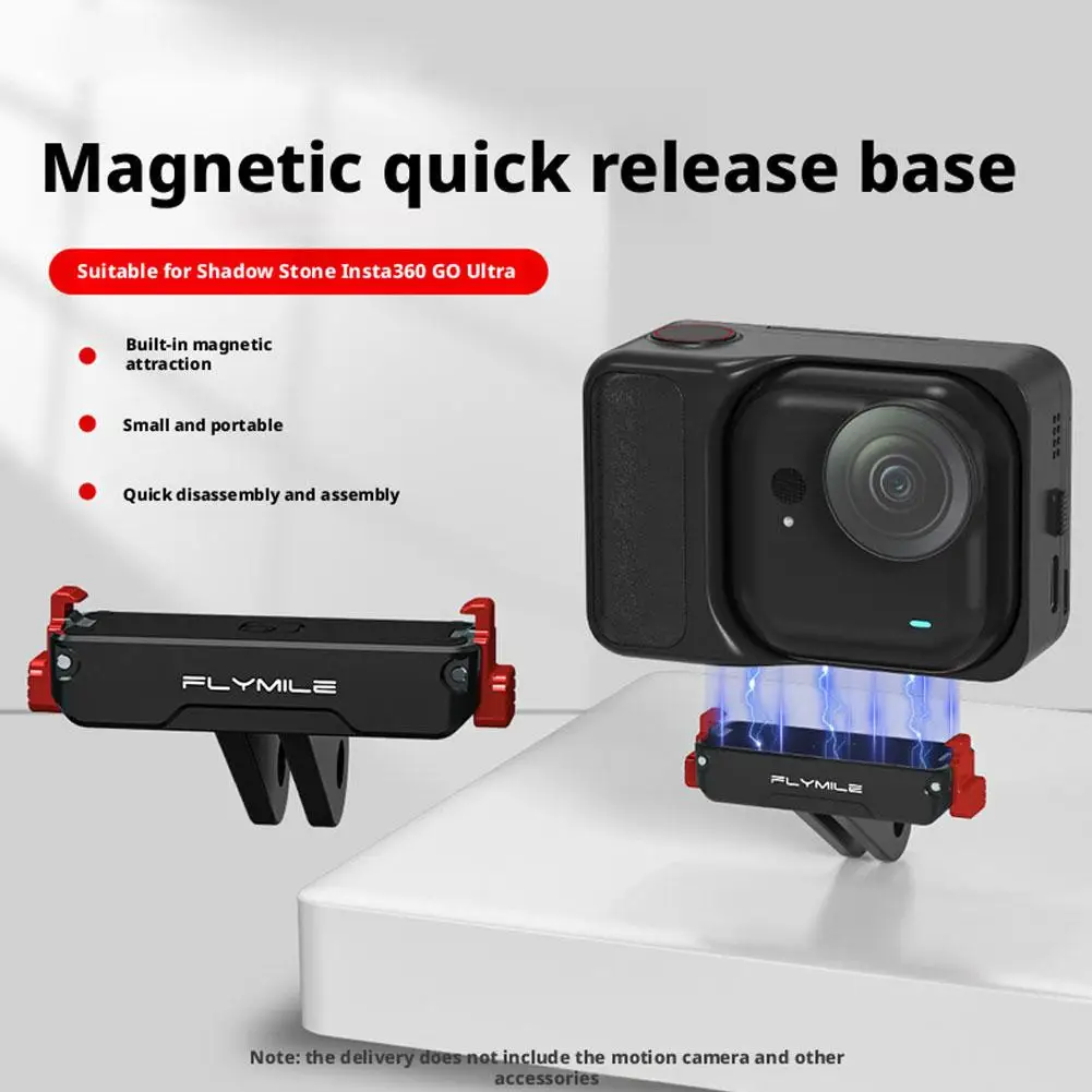 قاعدة محول مغناطيسية سريعة الإصدار لـ Insta360 Go Ultra ملحقات الكاميرا قاعدة تمديد قوس لـ Insta360 GO Ultra