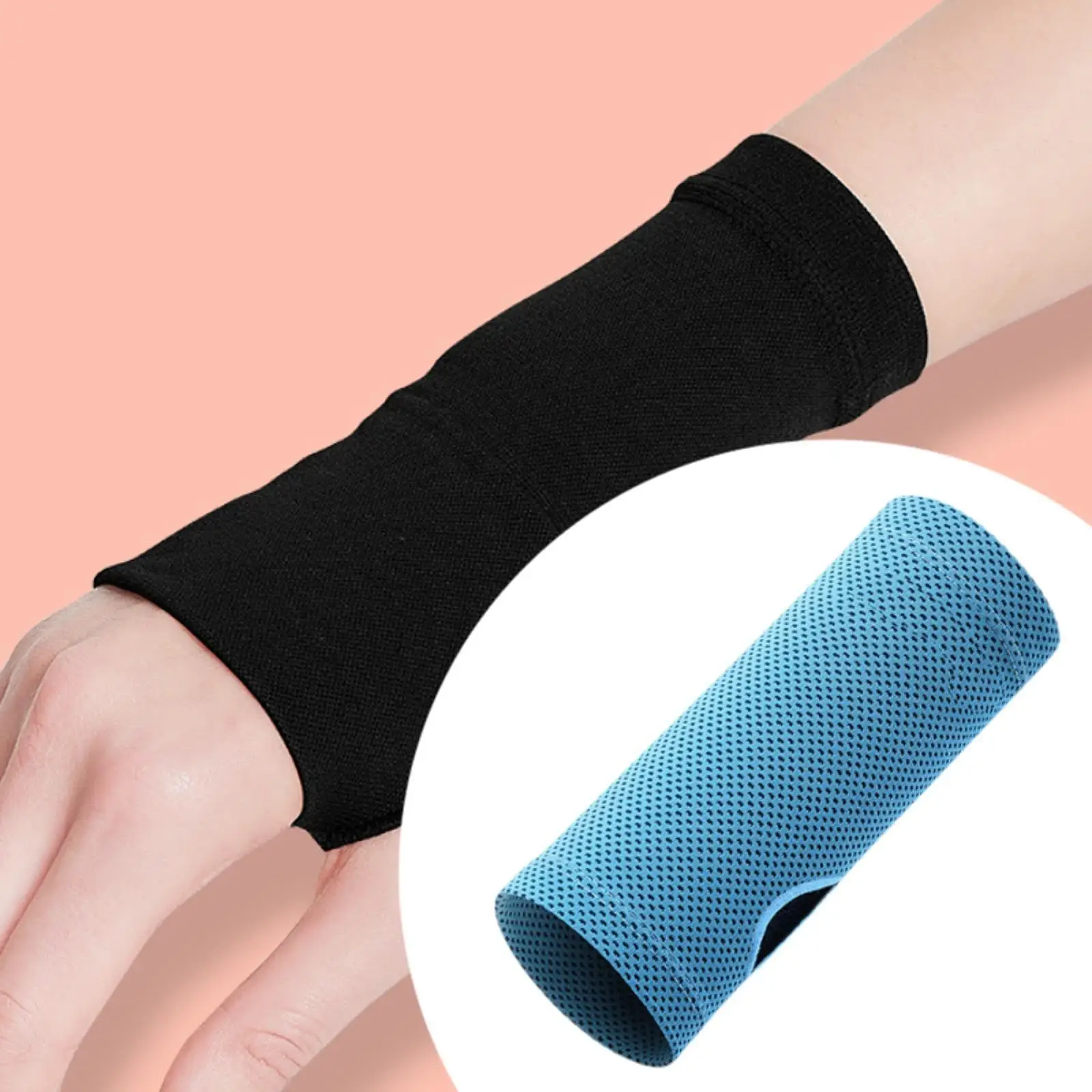 Outdoor Wristband Quick Drying Polyester Sweat Band Breathable Sport Wrist Wrap for Women Exercise Running Gym Summer