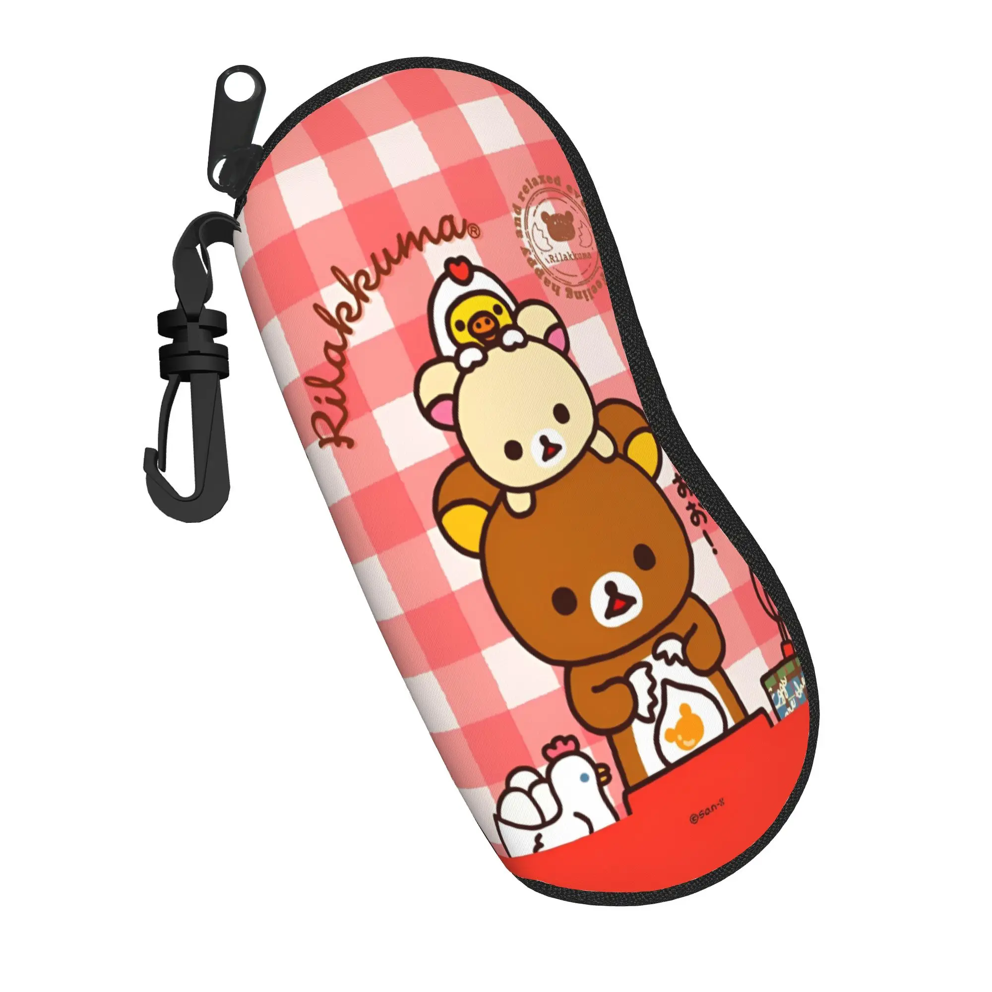 Rilakkuma  Glasses Case Men Women Protective Accessories  Reading Box Anti-Pressure Eye Contacts Case