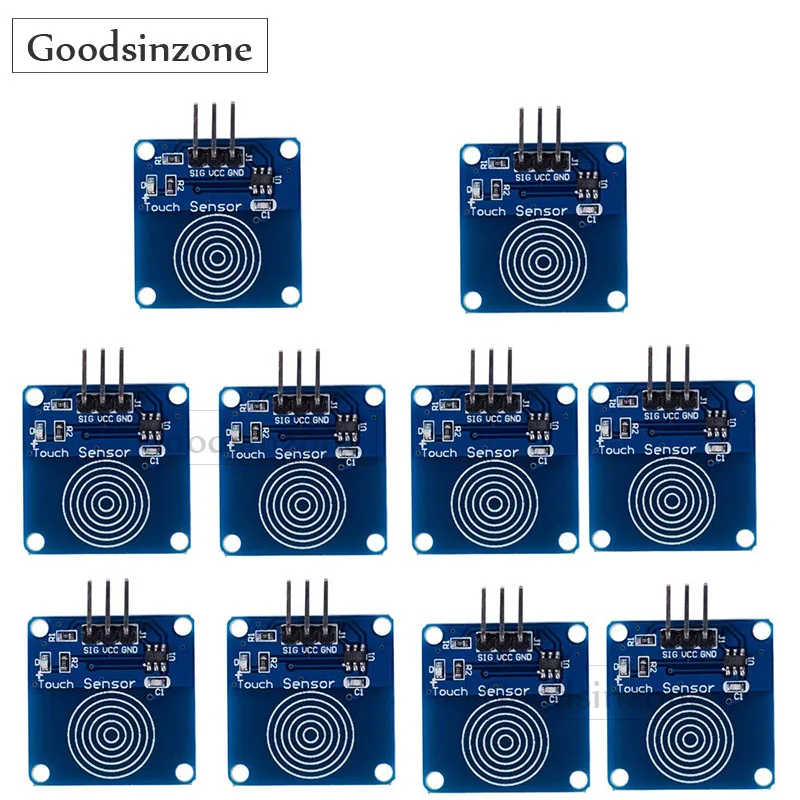 10pcs TTP223B Capacitive Touch Switch Module Touch Sensor Switch Digital Capacitive Touch Sensor Switch DC 2~5.5V for Arduino