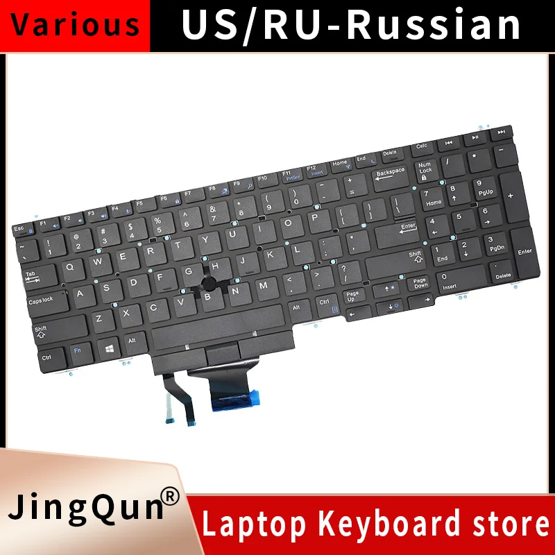 

Spanish US/RU/SP Russian Laptop Keyboard For DELL PRECISION 7530 7540 15-7530 E7530 7730 5510 M7530 7740 0266YW 266YW