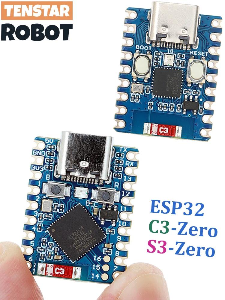 TENSTAR ESP32-S3-Zero ESP32-C3-Zero Mini Development Board WiFi Bluetooth Ultraklein formaat ESP32-S3-FH4R2 C3 Supermini - afbeelding 2