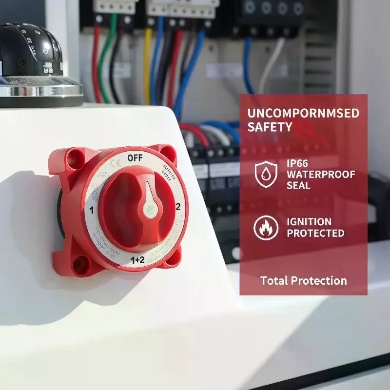 4 Position Battery Disconnect Switches AFD 32V 350A Luminous Isolator Disconnect Rotary Switch