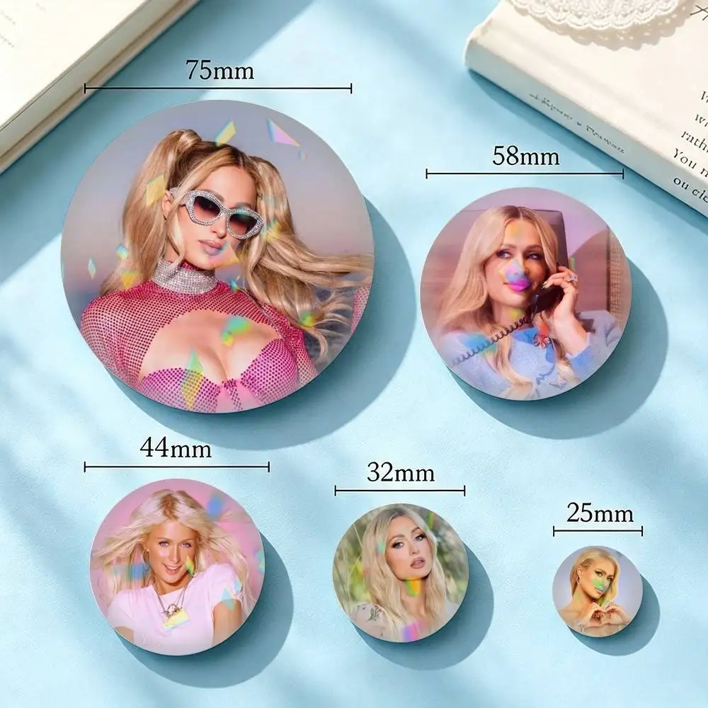 Paris Hilton Q-Queen 25mm 32mm 44mm 58mm 75mm Brooches Badges Pins for Accessories Gift