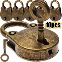 Old Vintage Bear Padlock Antique Alloy Metal Keys Padlocks for Boxes Luggage Bags Diary Hardware Locks Mini Bear Head Lock Decor