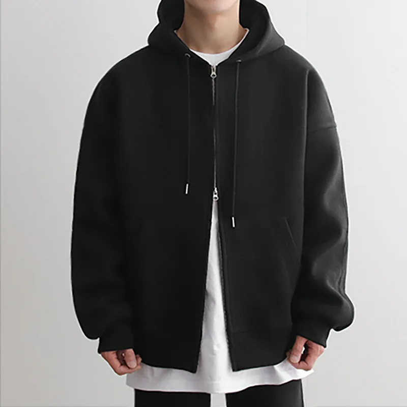 

Harajuku Jacket Sweatshirts Sport Suit Men Zip Up Hoodies 3d Jacket Retro Long Sleeve Oversized Black Hooded Sweatshirt Coats