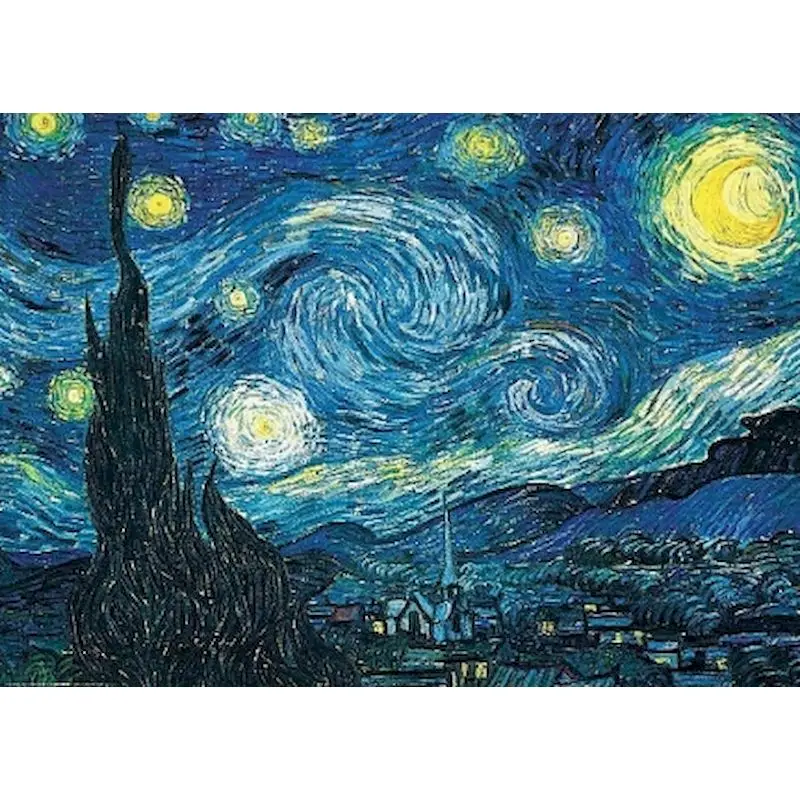 

GATYZTORY DIY Diamond Handmade Diamond Painting Landscape Van Gogh's Starry Sky Pattern Full Diamond Mosaic Decorative Painting