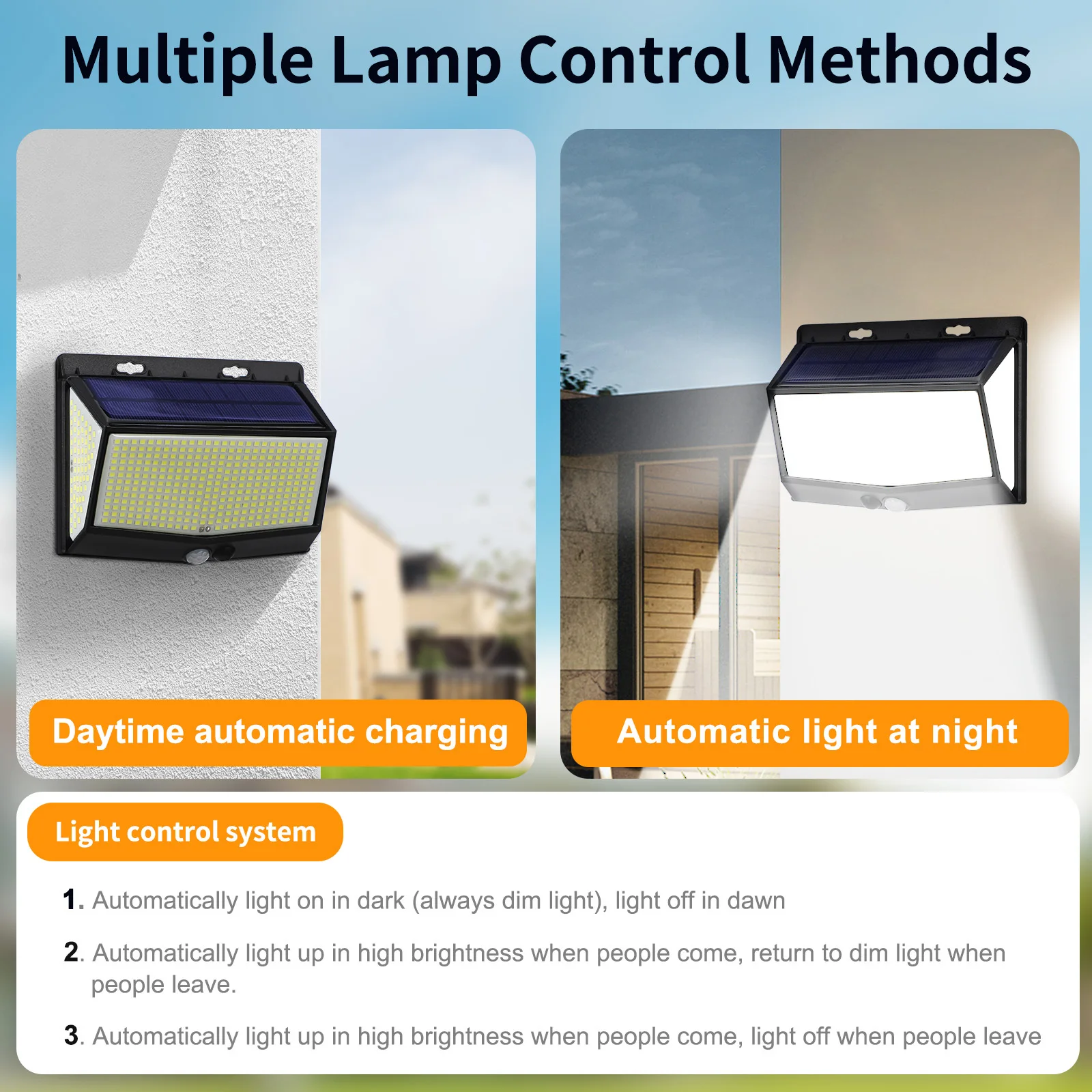 

Solar Powered Motion Sensor Light Outdoor Waterproof Bright LED for Yard Patio Wall Security Lighting Solar Lights for Outside