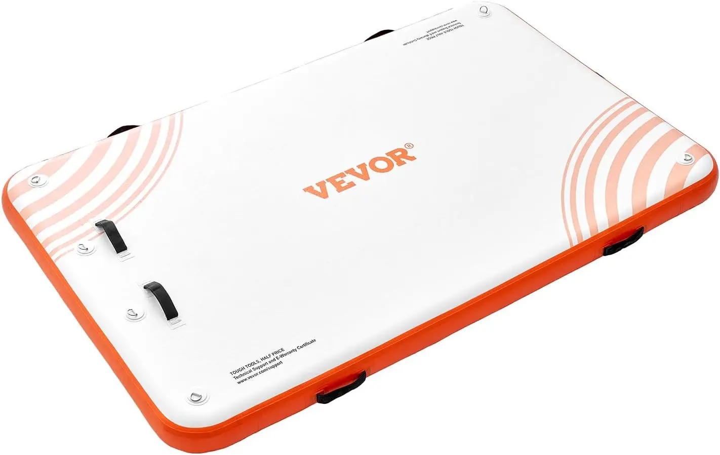 Inflatable Floating Dock, 8 x 5FT Inflatable Dock Platform, Non-Slip Water Floating Dock Mat with Portable Carrying Bag