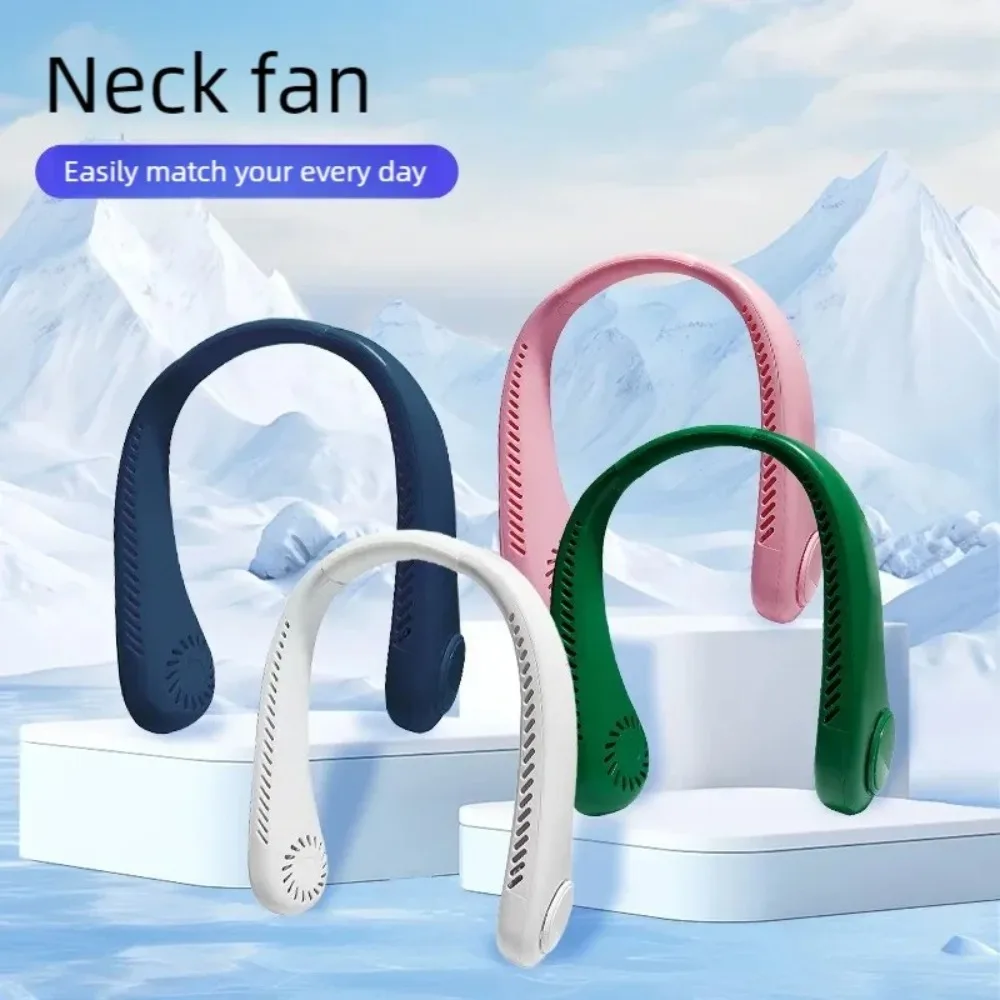 Neck Fan USB Mini Portable Neck Fan for Outdoor Use Hands-Free Personal Fan Best Christmas Gift for Lazy People