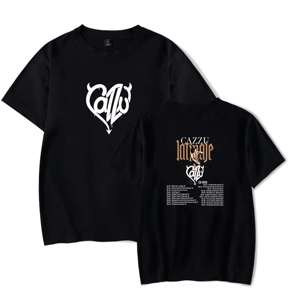 Cazzu Merch tshirt 2026 Tour Unisex Tops Tee Outdoor Tee Fashion y2k Tops