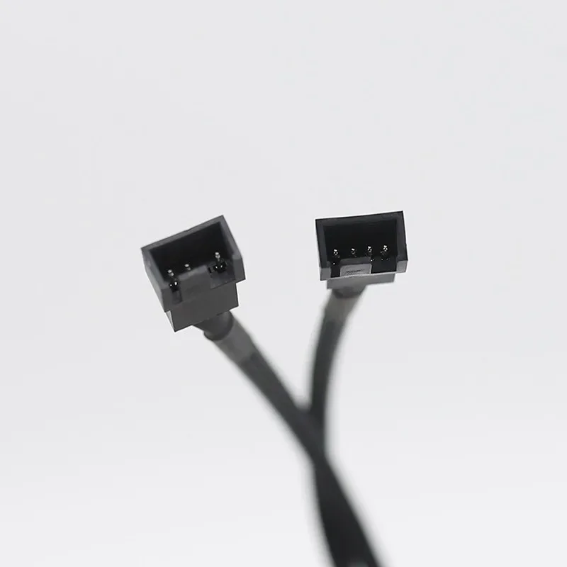 4pin Black Mainboard Fan Cable Y Splitter PWM Fan Cable Line Computer PC Fan Power Extension Cable 27cm