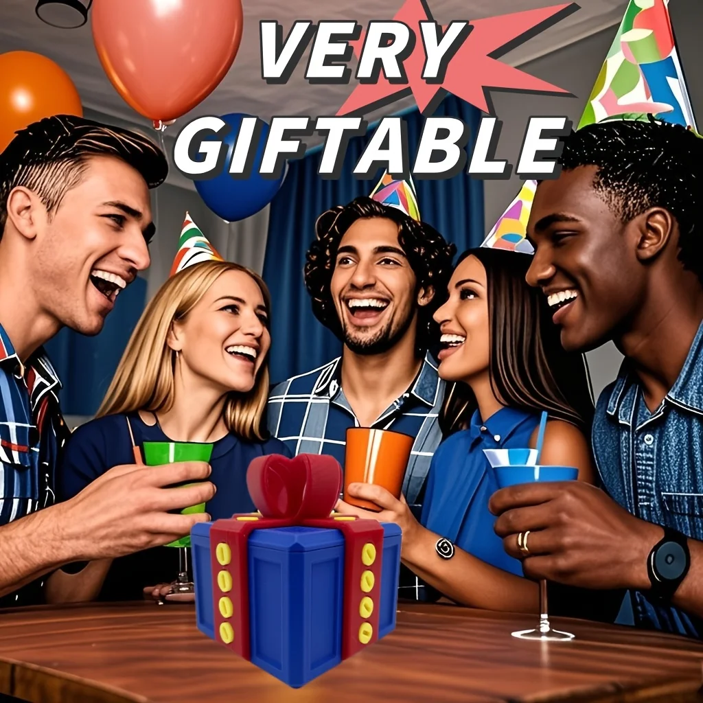 صندوق هدايا ممتع ثلاثي الأبعاد مع مسامير بلاستيكية ألغاز هندسية تفاعلية هدية جديدة لتزيين حفلات أعياد الميلاد وأعياد الميلاد #3