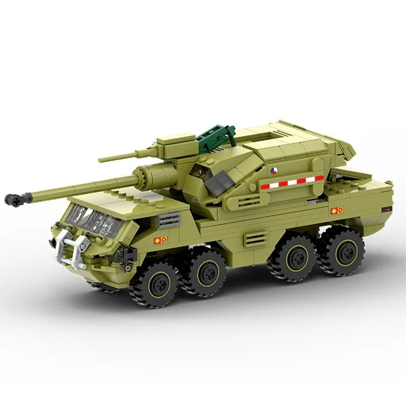 2024 Modern Military BOXER XM808 Armor Vehicle DANA M2 BTR-4 Infantry Fighting Car Model Building Blocks Sets Doll Brick Kid Toy