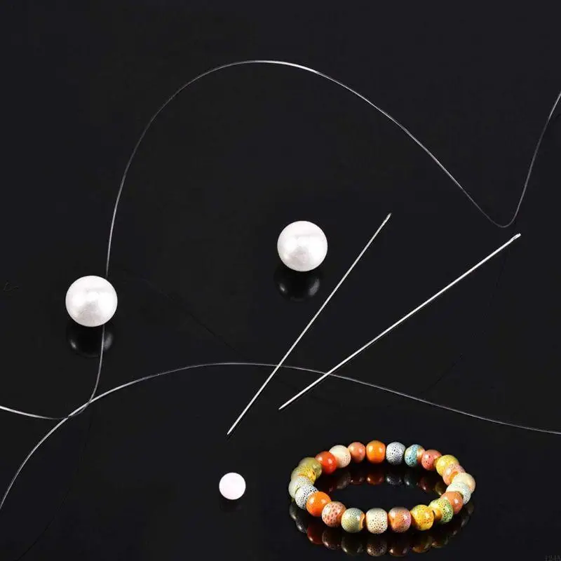 

47Pcs Seed Beading Fine Thin Long Straight Needle Jewelry Making with Needle Threaders Sewing Pin Cushion